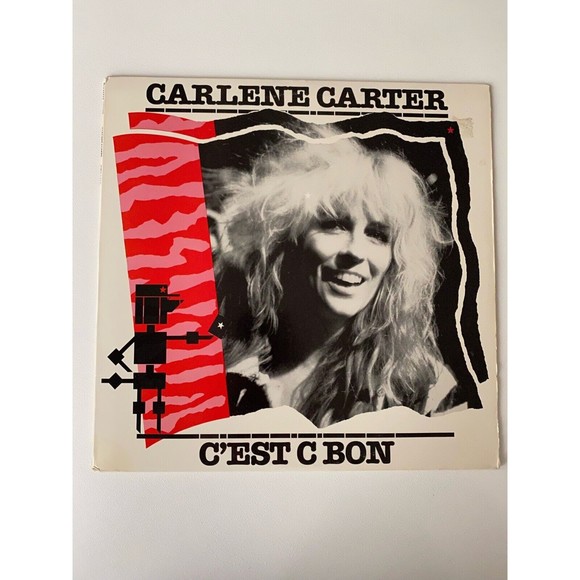 Carlene Carter C'Est C Bon 1983 LP Epic Records Orig Inner Lyrics 38663 VG+ - Picture 1 of 9